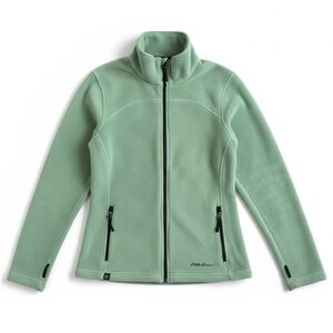 Eddie Bauer Polartec Eco Fleece Zip Jacket Outdoor Hiking Travel Sage Green S